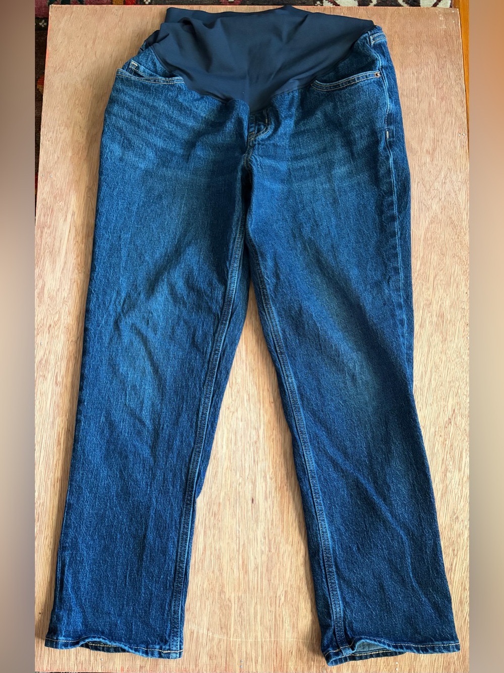 Old Navy Full Panel Maternity Straight Leg Jeans Dark Wash